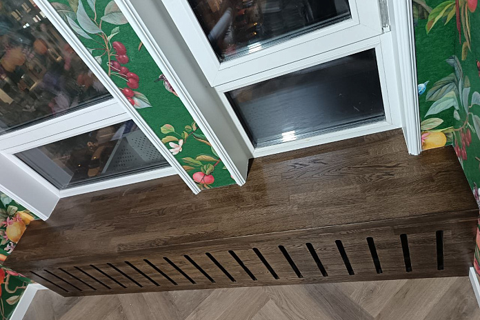 Подоконники с экранами из дуба (1). Работы компании РСК Интерьер.