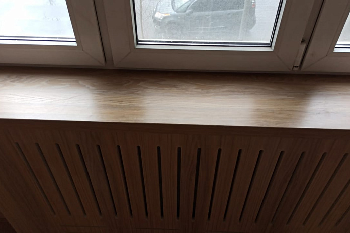 Подоконник с экраном для батареи (2). Работы компании РСК Интерьер.