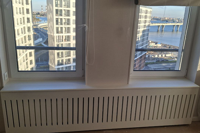 Экраны и подоконники из мдф в белой эмали (1). Работы компании РСК Интерьер.